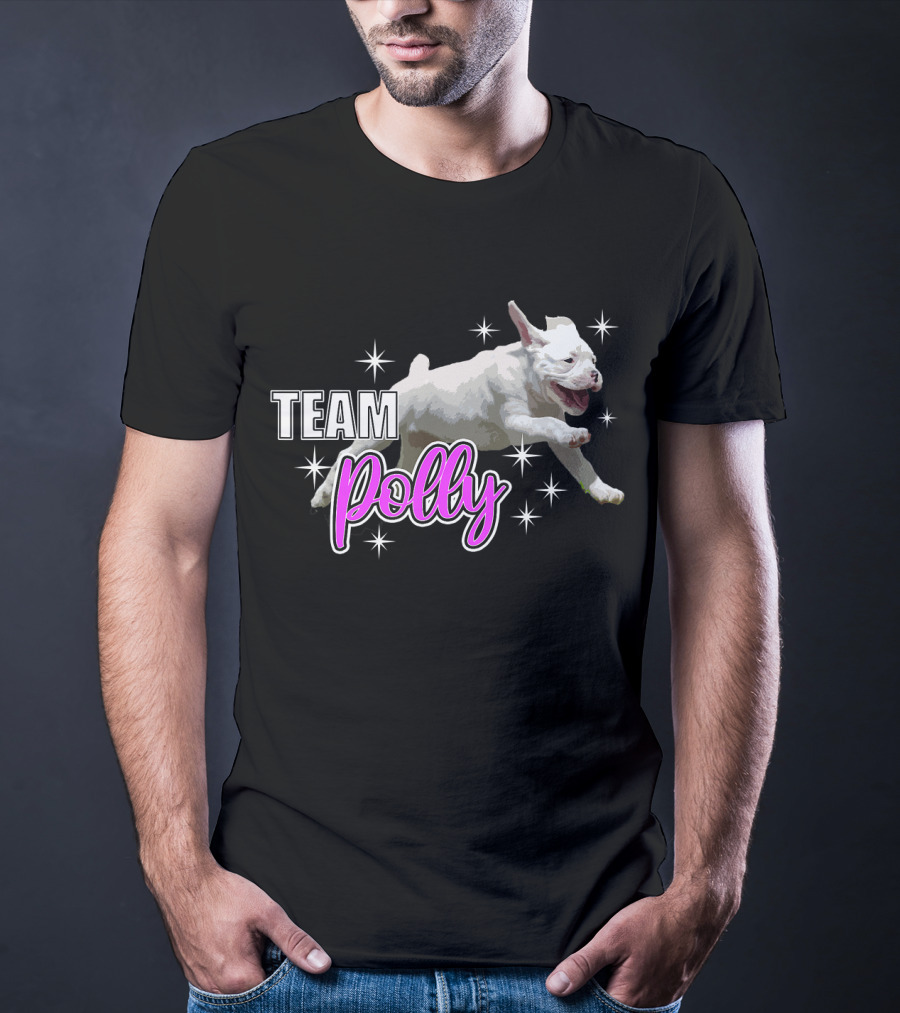 Team Polly Joyful Running Puppy With Stars T-Shirt