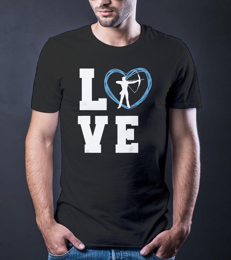 I LOVE ARCHERY Uncle Heart Arrow T-Shirt