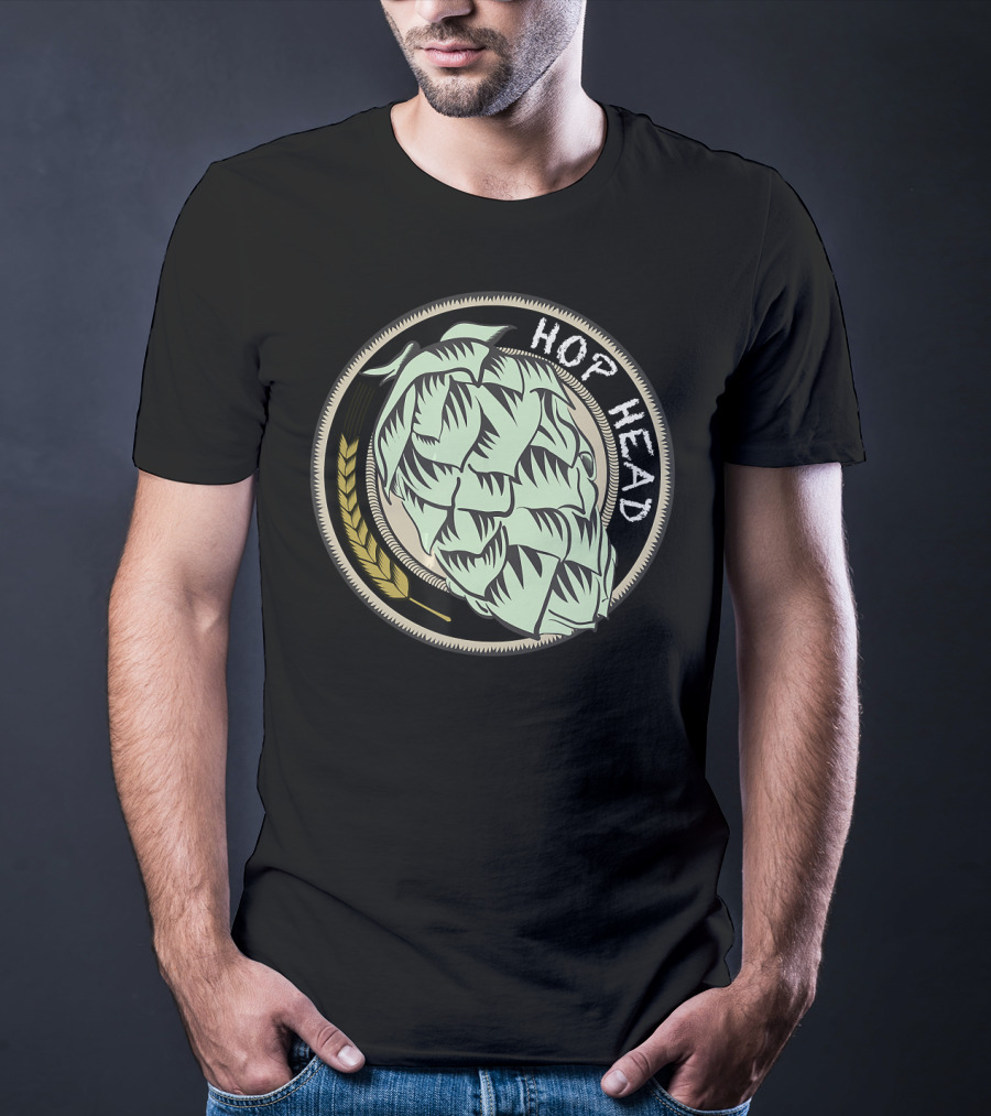 Hop Head IPA Craft Beer Snob Novelty Hop T-Shirt