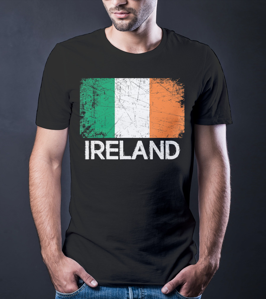 Ireland Irish Flag Vintage Made In Ireland T-Shirt