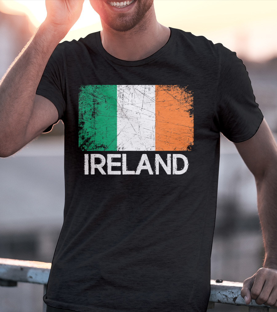 Ireland Irish Flag Vintage Made In Ireland T-Shirt