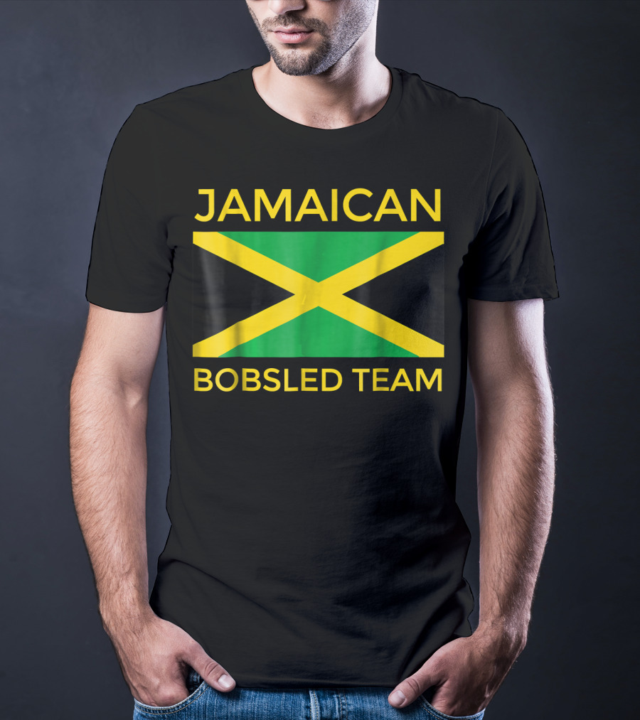 Jamaican Bobsled Team Jamaican Flag Jamaican Bobsled Team T-Shirt