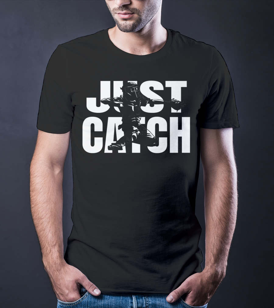 Just Catch Baseball Catchers Gear Iconic T-Shirt