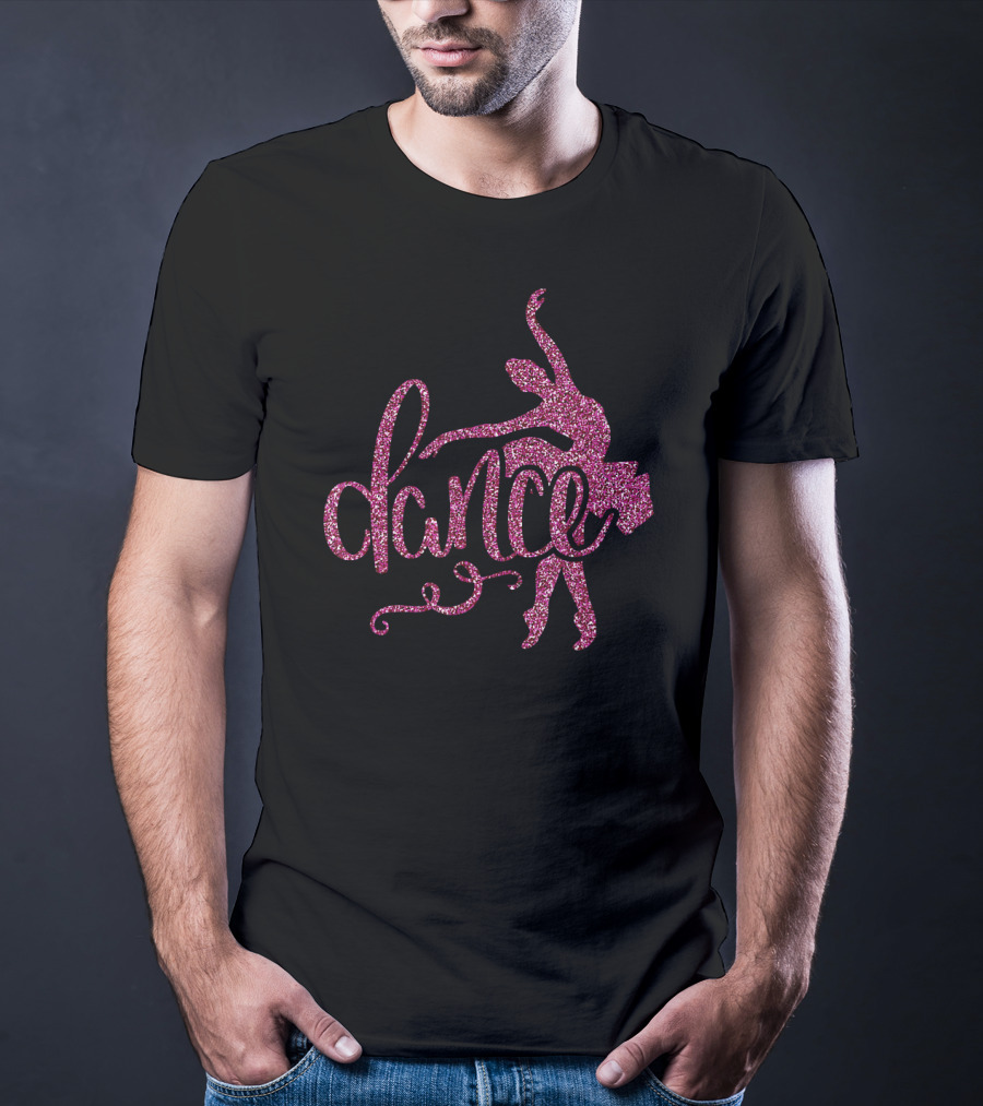 Ballet Dance Pink Glitter Ballerina T-Shirt