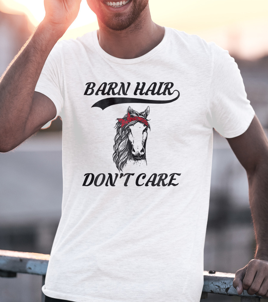 Barn Hair Don't Care Horse Bandana Rider T-Shirt
