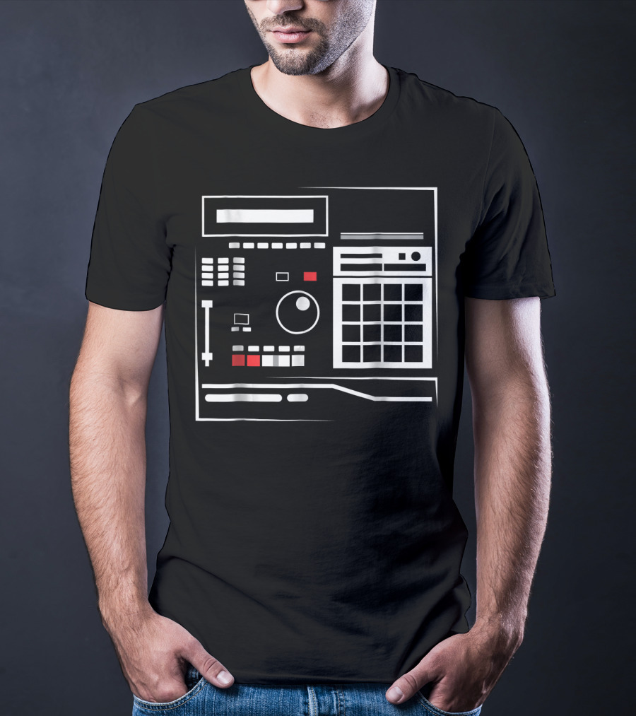 Mens MPC Drum Sampler Hiphop Music Equipment T-Shirt