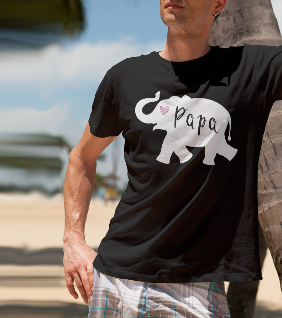 Papa Africa Elephant Father Men's T-Shirt