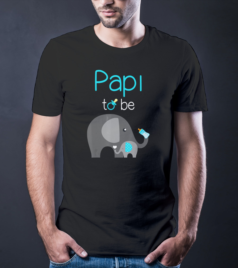 Papi To Be Elephant Baby Shower Mens T-Shirt