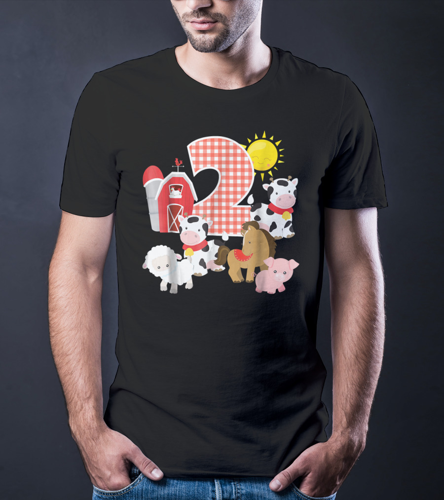 2nd Birthday Farm Animals Nursery T-Shirt