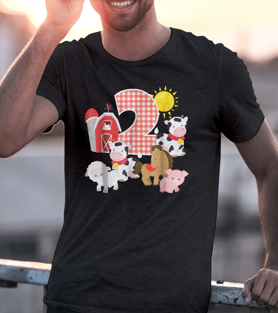2nd Birthday Farm Animals Nursery T-Shirt
