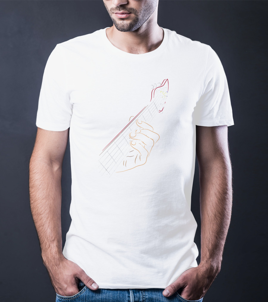 Acoustic Guitar Player Hand On Strings T-Shirt