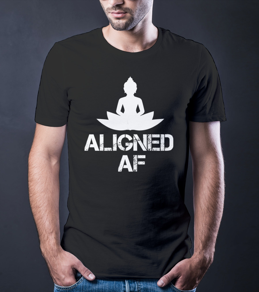 Aligned AF Buddha Lotus Spiritual Yoga Meditation T-Shirt