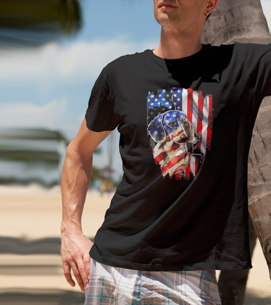 American Flag Dachshund USA T-Shirt