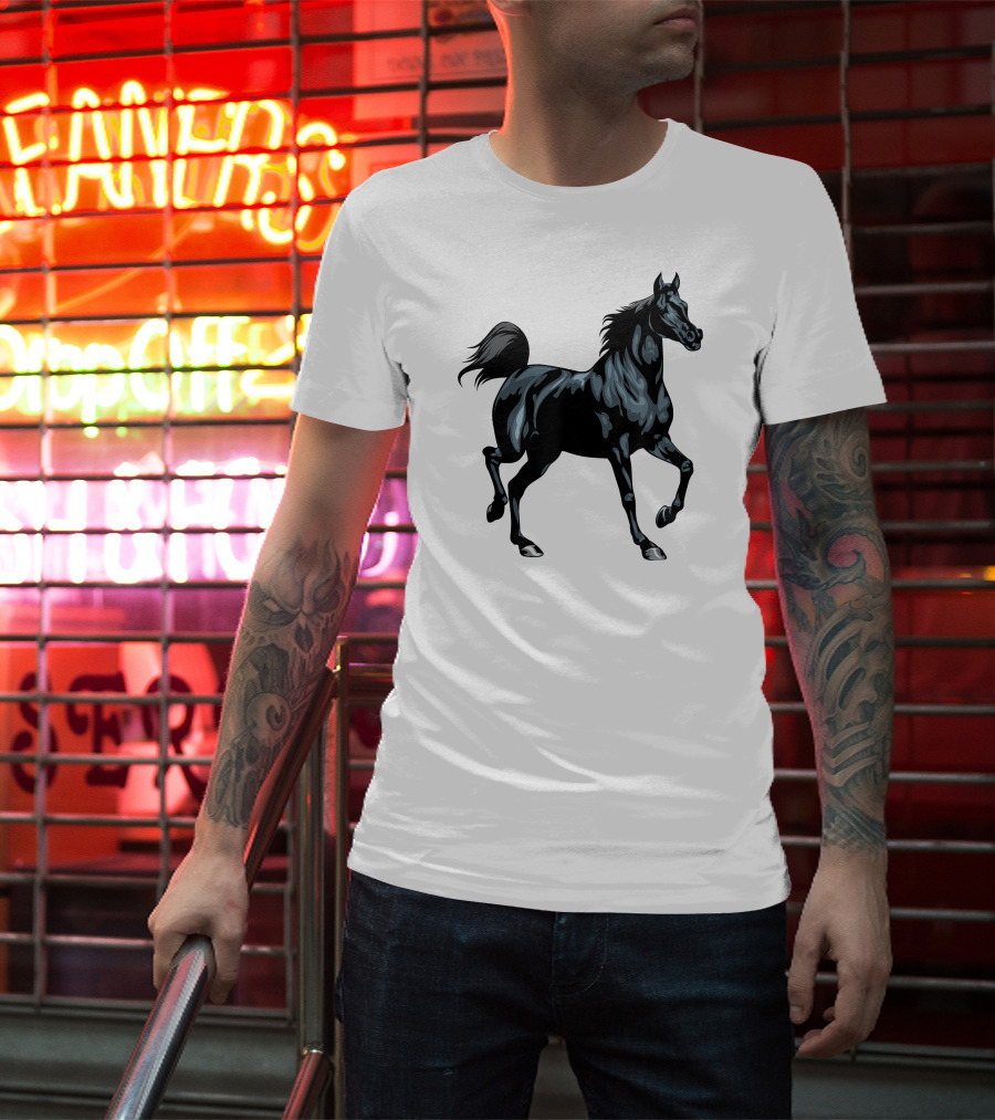 Arabian Horse Majestic Black Stallion T-Shirt