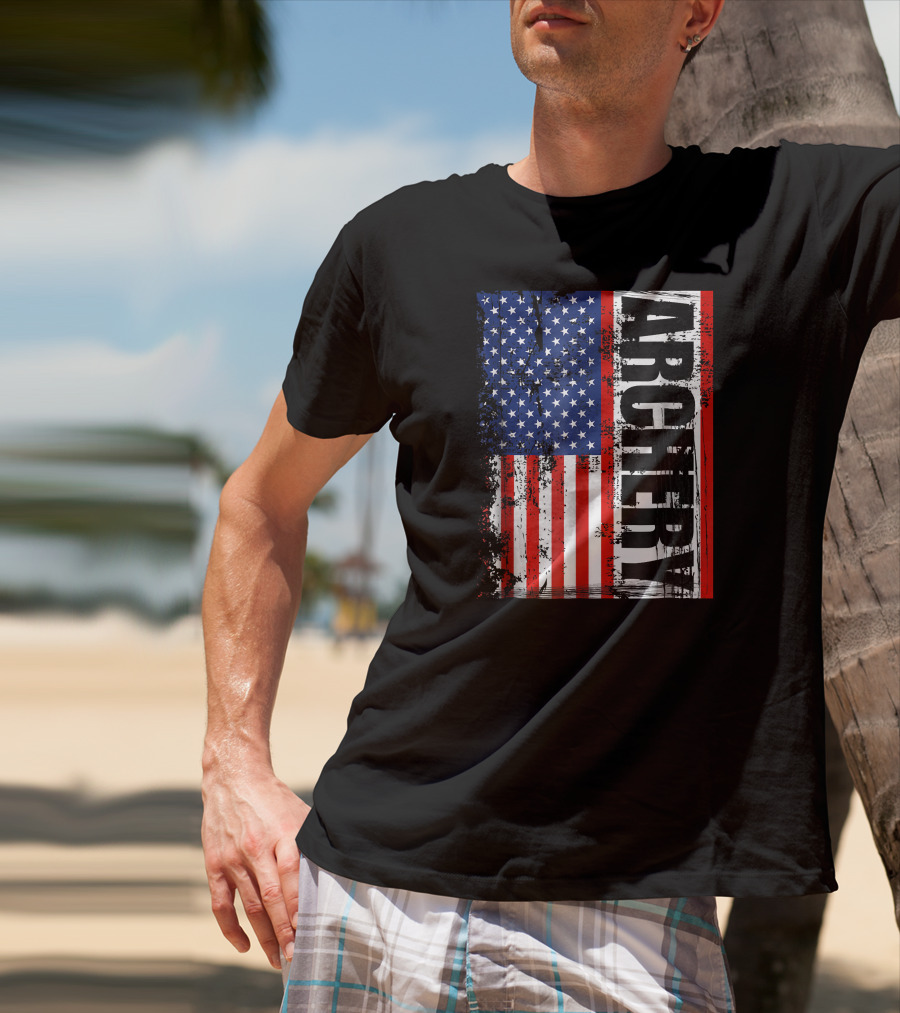Archery American Flag Archery T-Shirt