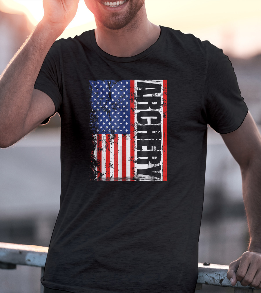Archery American Flag Archery T-Shirt
