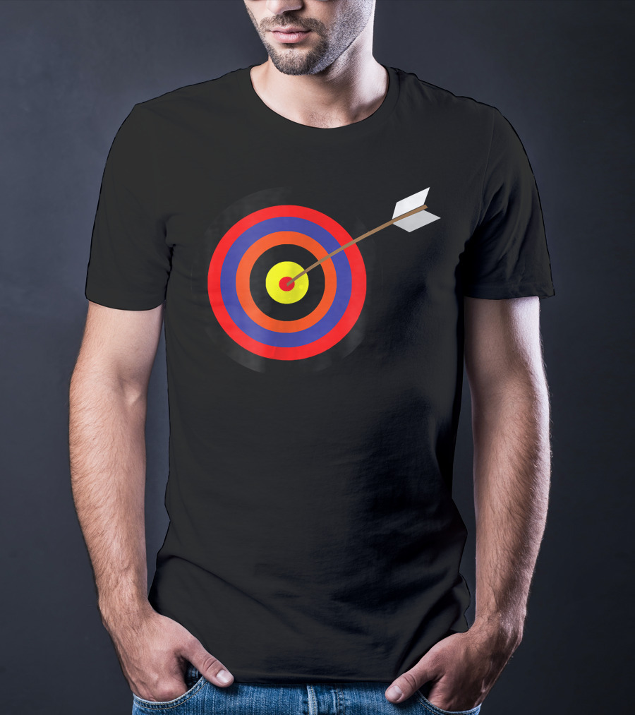 Archery Bullseye Hits The Spot Arrow Target T-Shirt