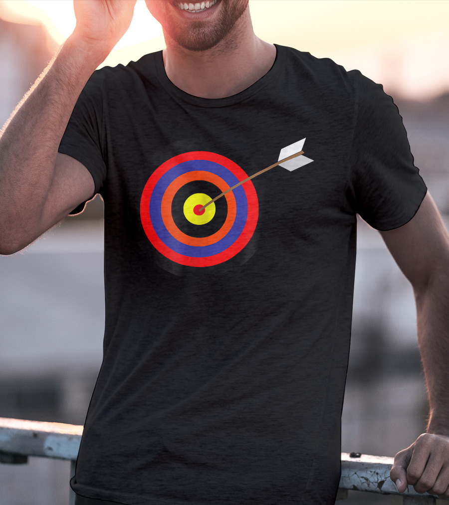 Archery Bullseye Hits The Spot Arrow Target T-Shirt
