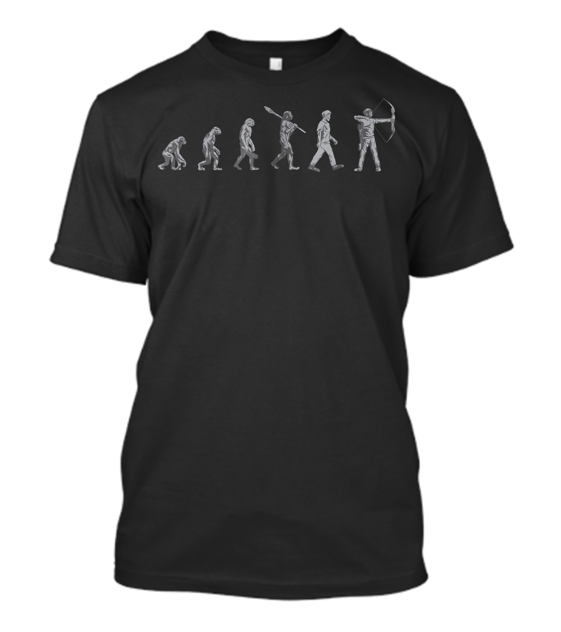 Archery Evolution Funny Arc Humor Bow And Arrow Progression T-Shirt