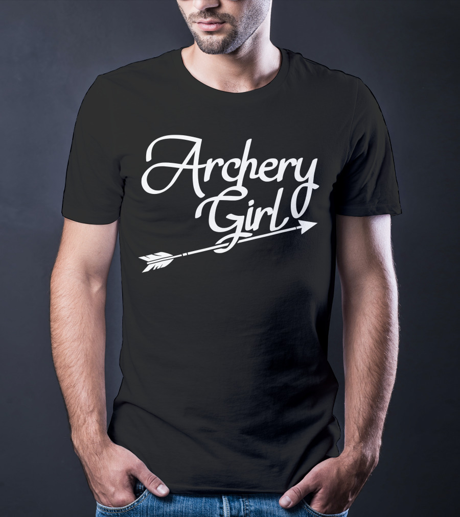 Archery Girl Arrow Typography T-Shirt