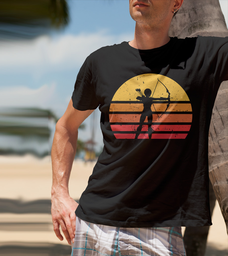 Archery Vintage Sunset Women Archer T-Shirt