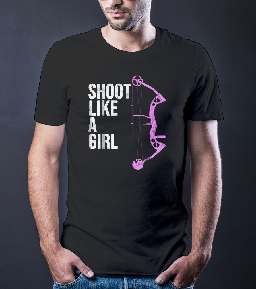 Shoot Like A Girl Archery Bow T-Shirt