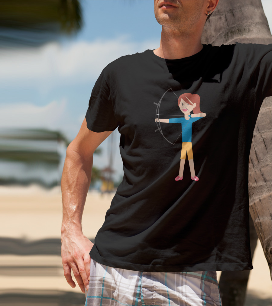 Archery Sport Kid Holding Bow And Arrow T-Shirt
