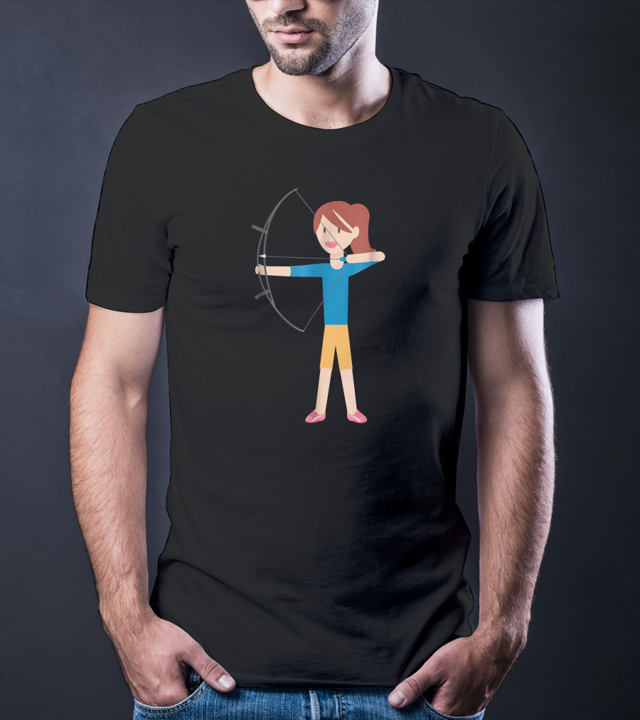 Archery Sport Kid Holding Bow And Arrow T-Shirt