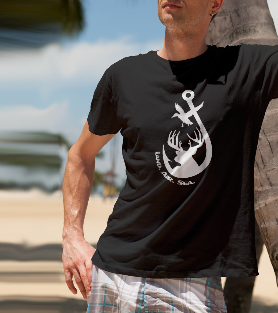 Awesome Hunting And Fishing Land Air Sea T-Shirt