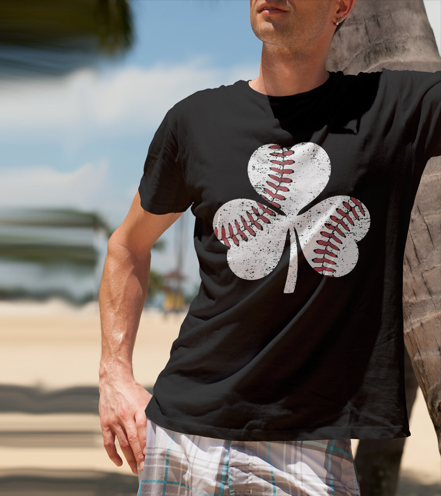 Baseball Shamrock St Patrick's Day Boy T-Shirt