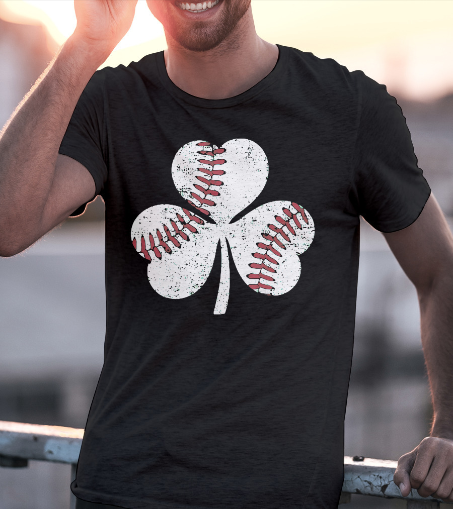 Baseball Shamrock St Patrick's Day Boy T-Shirt