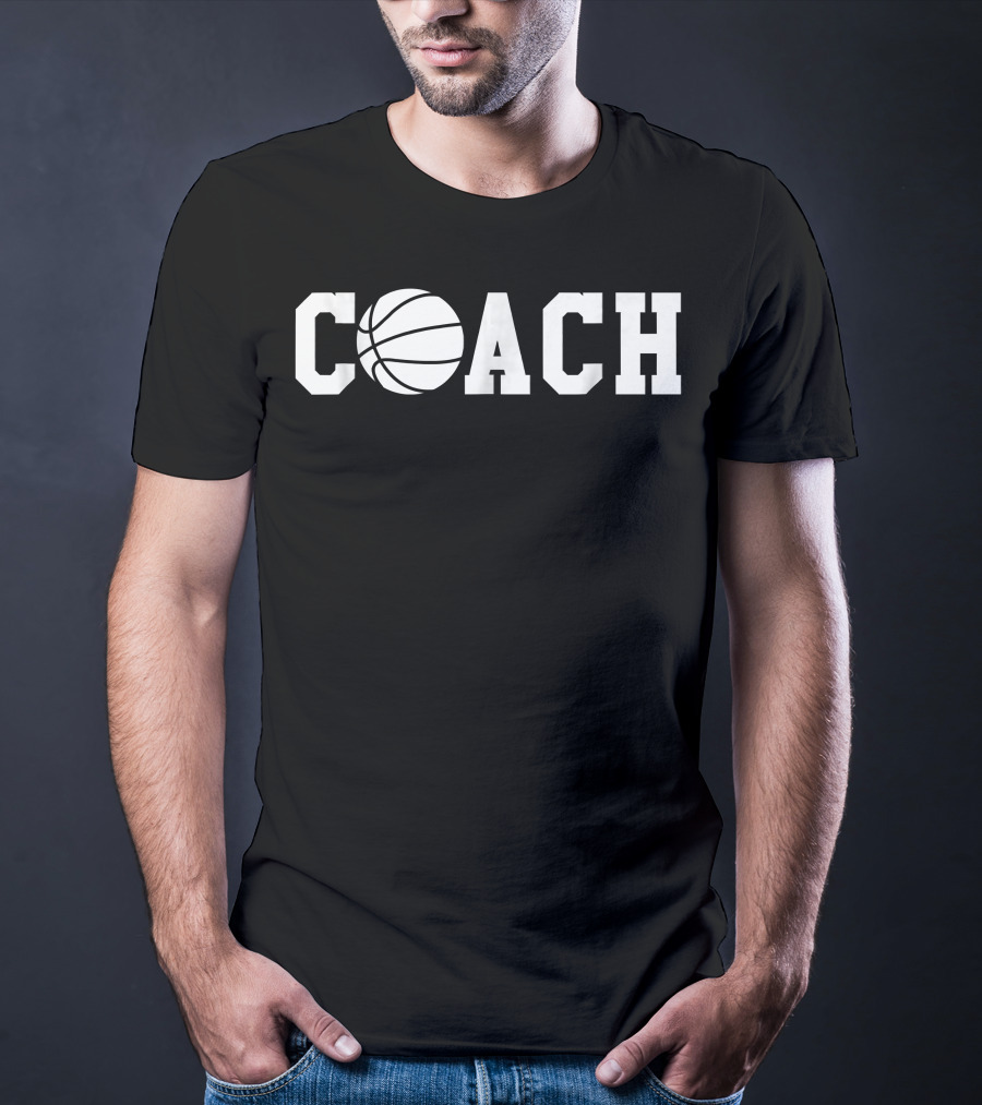 Basketball Coach Bold Text With Basketball Graphic O T-Shirt