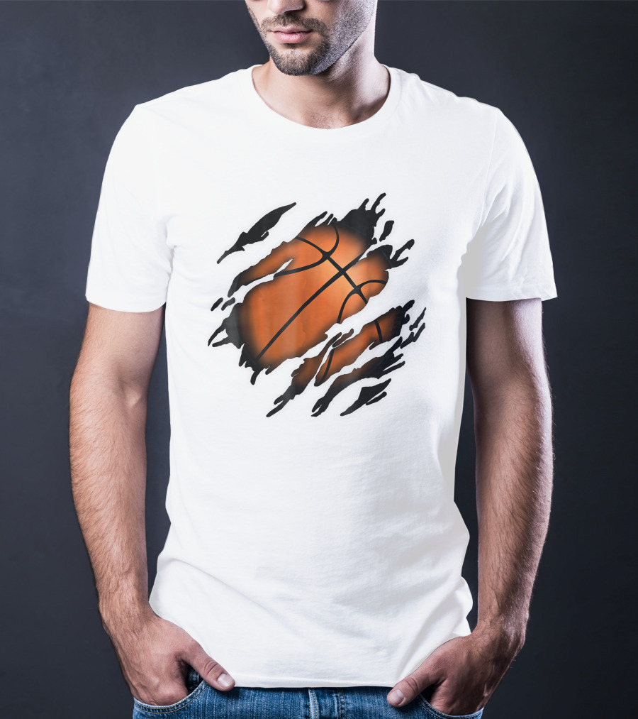 Basketball In Me Basketball Ripped T-Shirt
