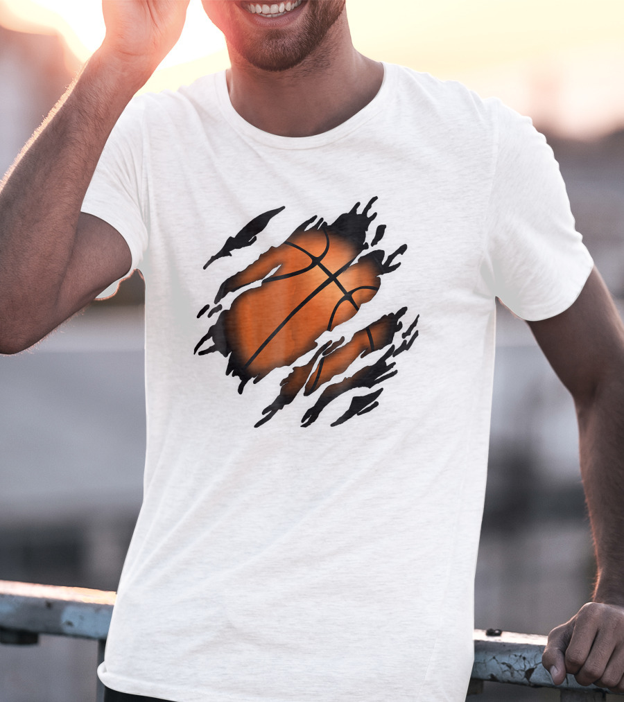 Basketball In Me Basketball Ripped T-Shirt