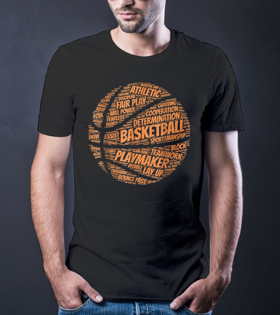 Basketball Athletic Determination Playmaker Dynamic Sportsmanship T-Shirt