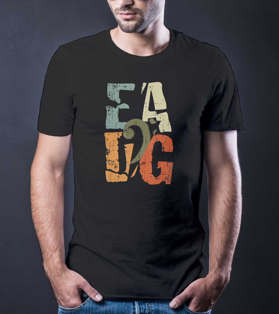 EADG Bass Guitar Player Bass Clef T-Shirt