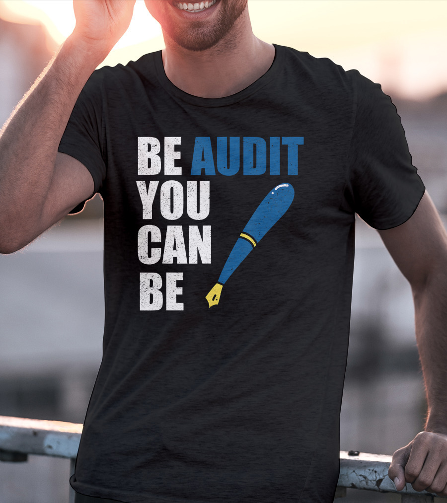 Be Audit You Can Be Funny Accountant Humor Baseball Bat T-Shirt