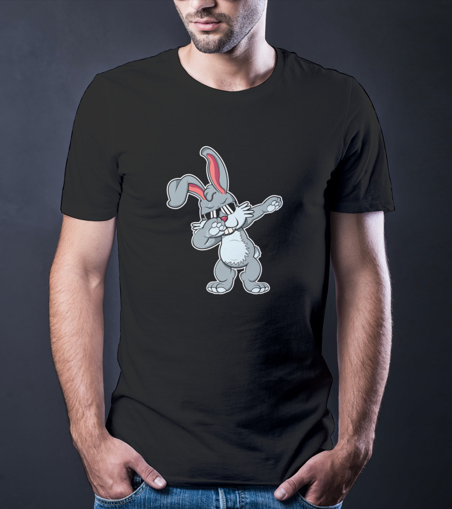 Dabbing Bunny With Sunglasses Easter Present T-Shirt