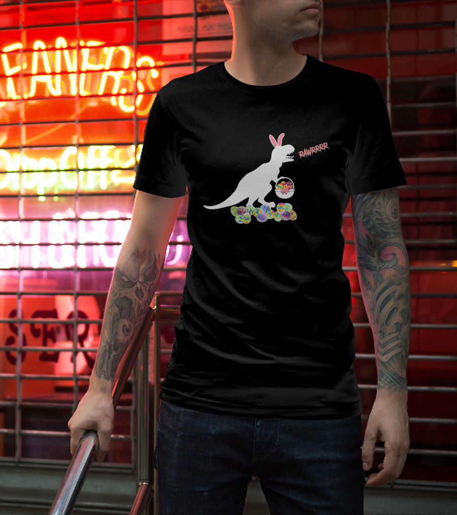 Easter Bunny Dinosaur Rex Eggs RAWRRRRR T-Shirt