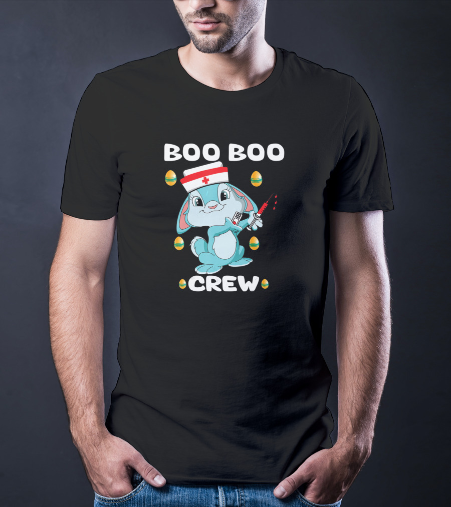 Boo Boo Crew Nurse Bunny Easter Eggs T-Shirt