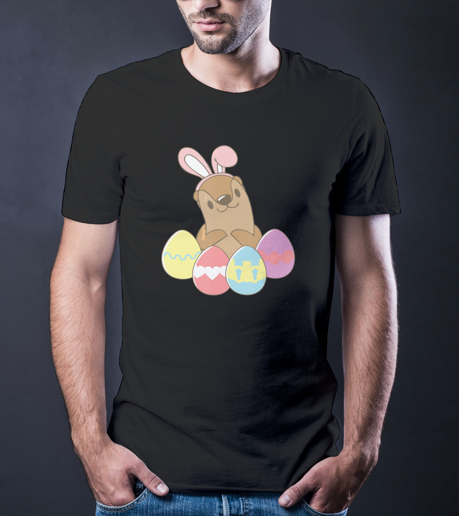 Easter Otter Rabbit Funny Sea Otter Easter Hunter T-Shirt