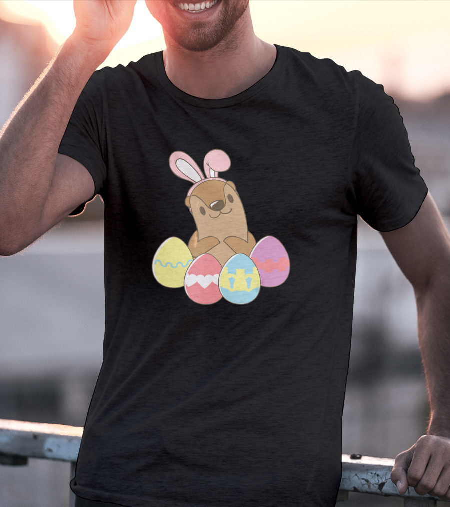 Easter Otter Rabbit Funny Sea Otter Easter Hunter T-Shirt