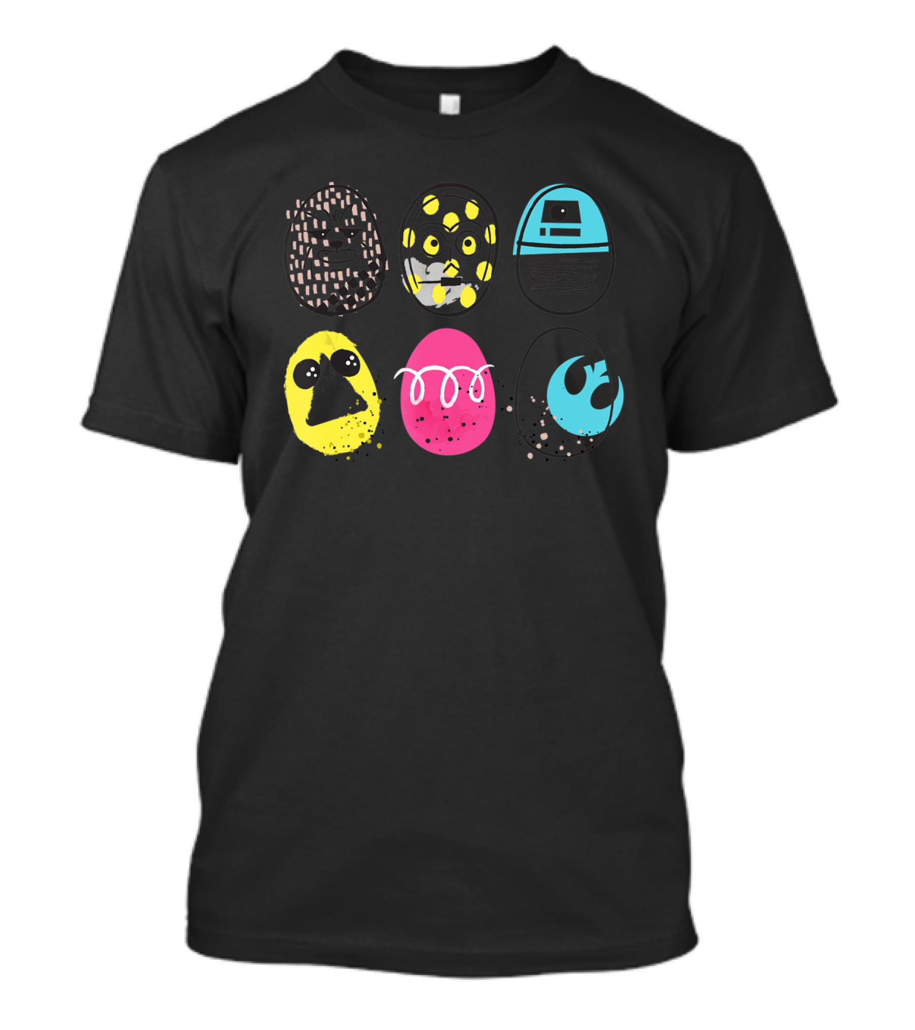 Star Wars Rebel Heroes Easter Egg Icons Featuring R2-D2 And Death Star T-Shirt