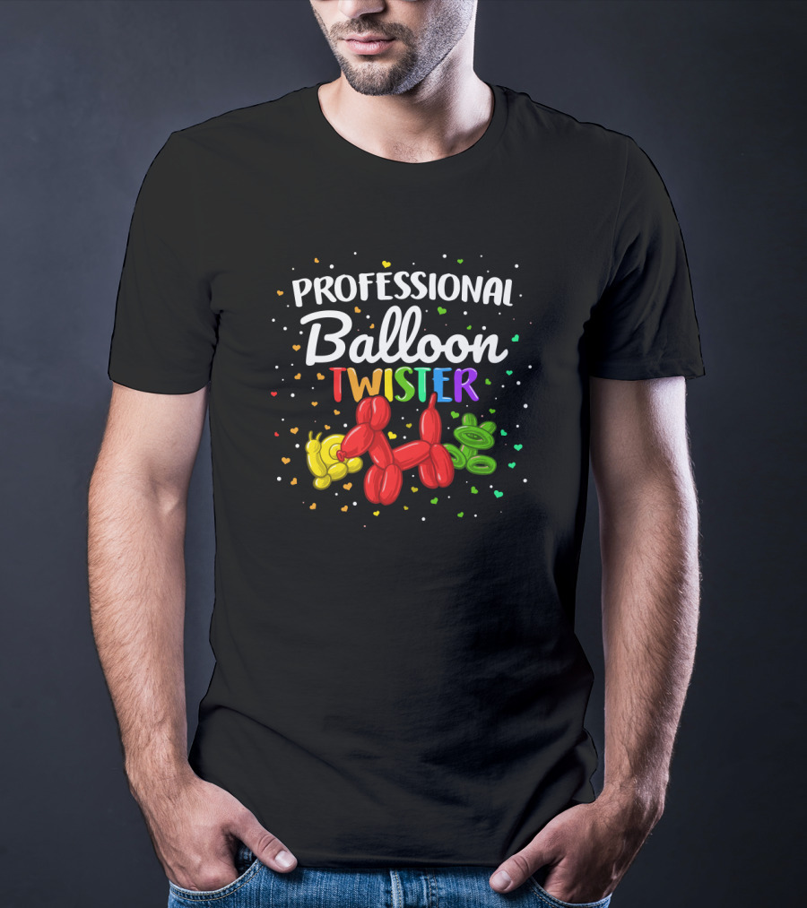 Professional Balloon Twister Artist Rainbow Balloon Dog T-Shirt
