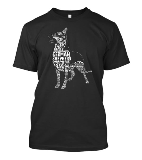 Alert Smart Energetic German Shepherd Loyal Obedient Confident T-Shirt