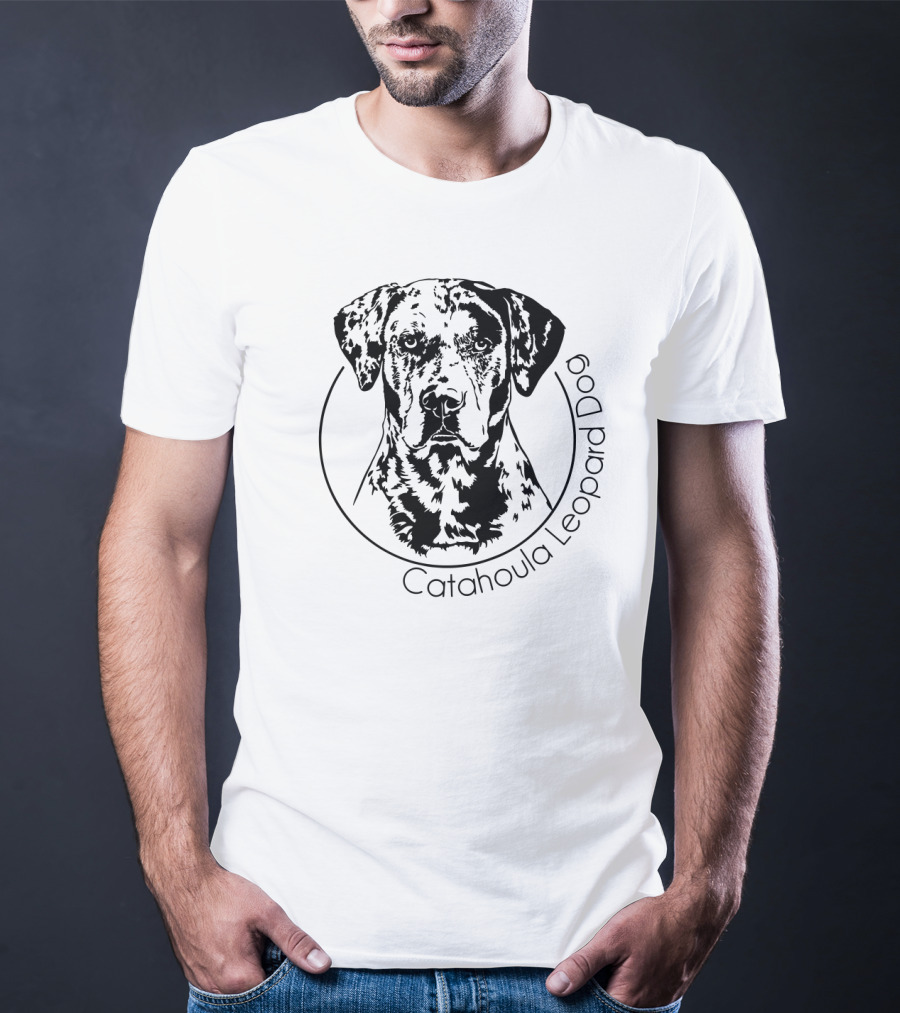 Catahoula Leopard Dog Illustration Funny Proud T-Shirt