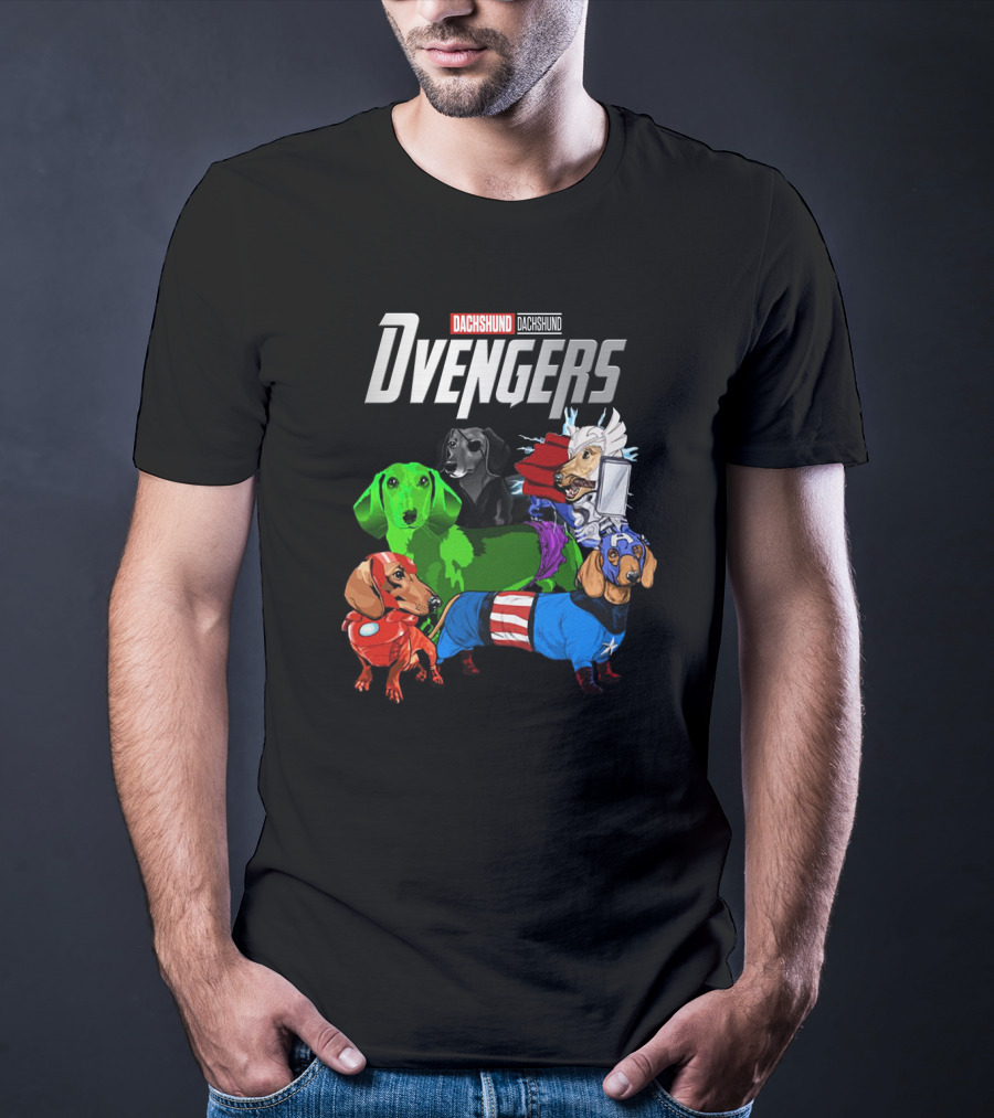Dvengers Dachshund Dogs As Superhero Avengers Characters T-Shirt