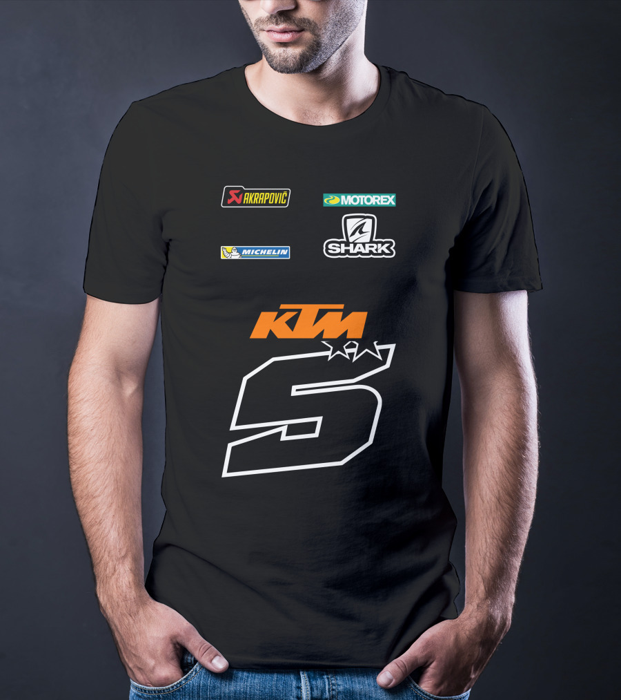 Johann Zarco KTM 5 Akrapovic Motorex Shark Michelin T-Shirt