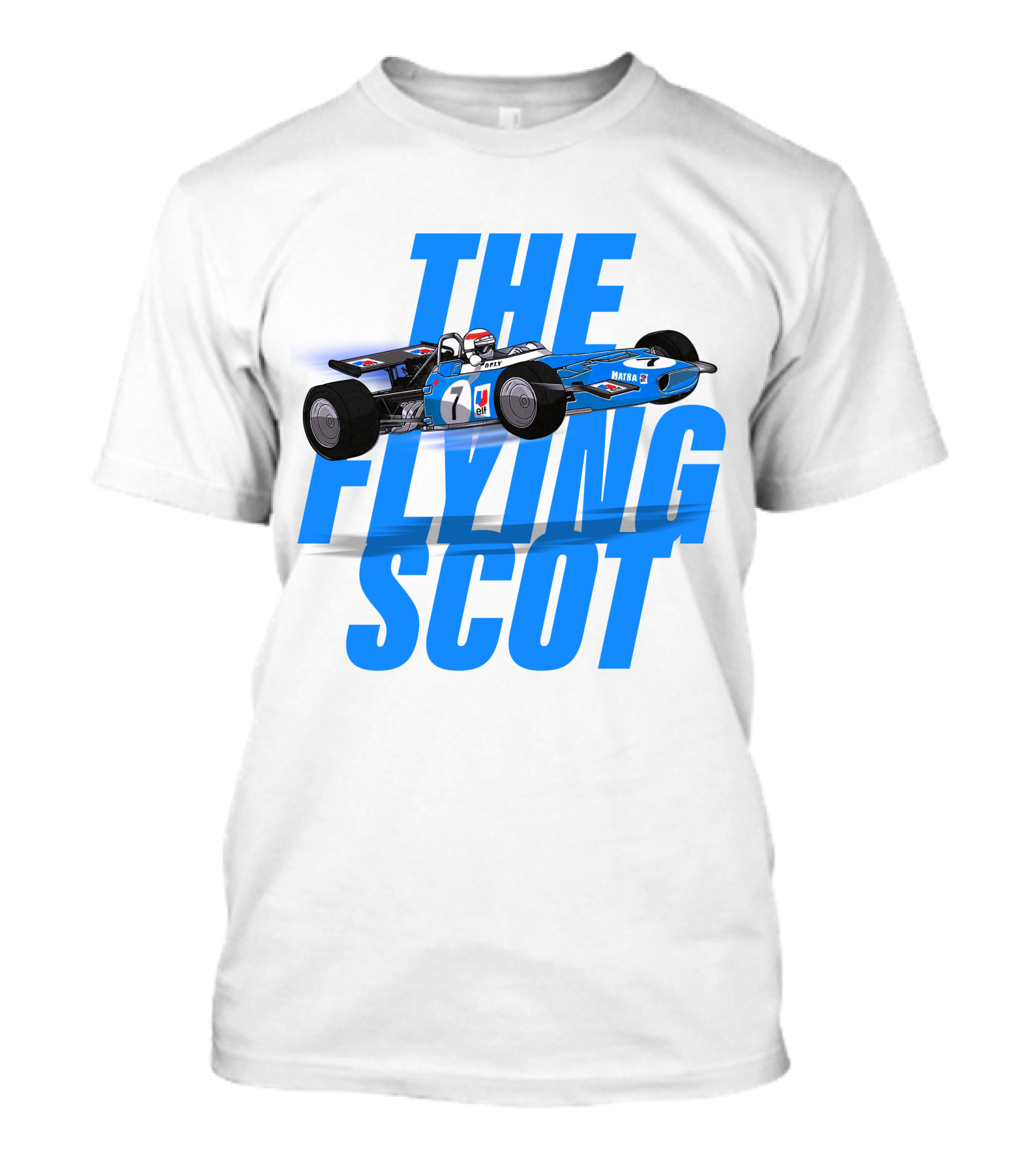 The Flying Scot Jackie Stewart Racing Legend Formula One Car T-Shirt