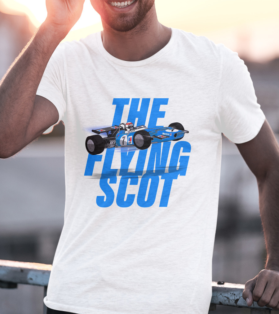 The Flying Scot Jackie Stewart Racing Legend Formula One Car T-Shirt